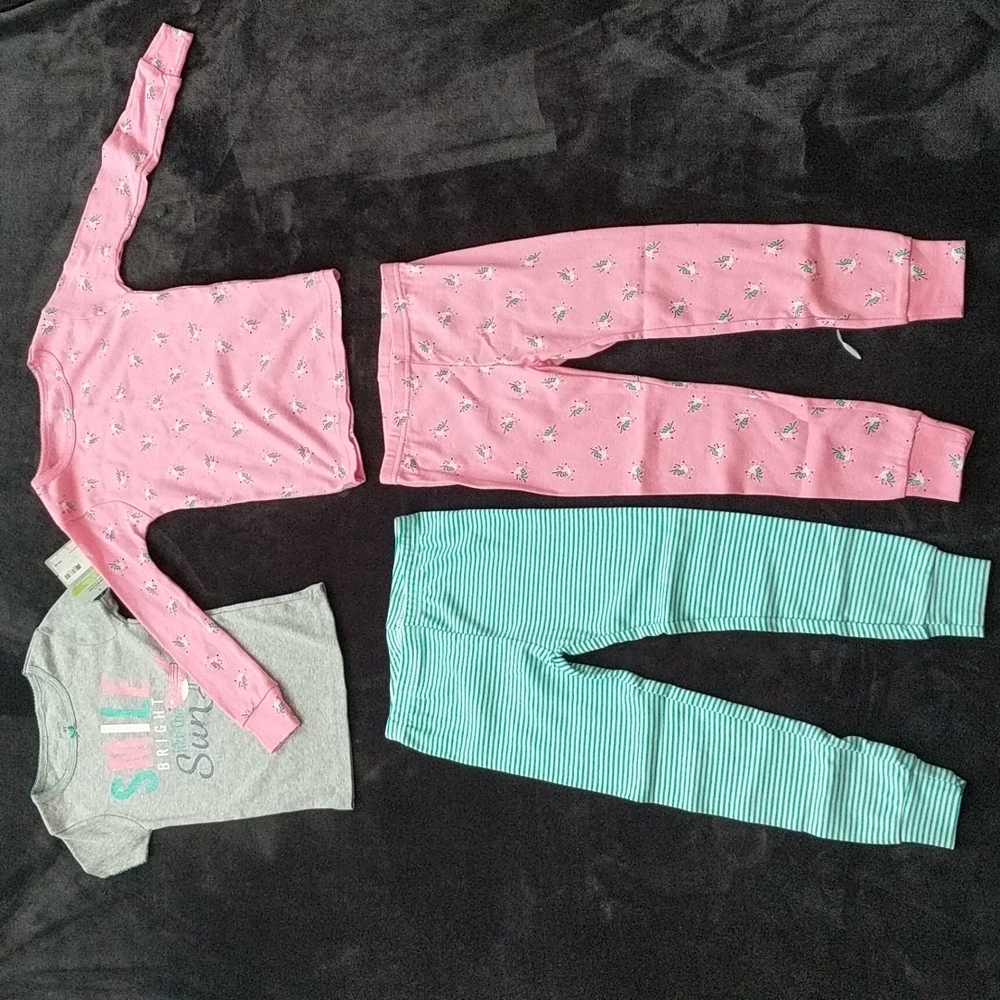 Carter's Hummingbird & Stripes 4 Piece PJ Set